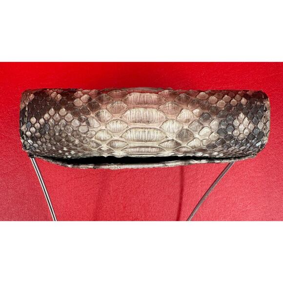 Little Liffner Embossed Small Gray Crossbody Shoulder Bag Made In Italy - Picture 10 of 16